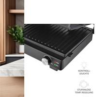 BiKitchen grill 200 Contactgrill Elektrisch Controlelampje, Inklapbaar, Traploze temperatuurregeling Zwart - thumbnail