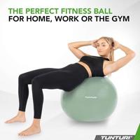Tunturi Anti Burst Fitness bal met Pomp | Yoga bal 65 cm | 220 kg gebruikersgewicht | Incl Trainingsapp | Mint - thumbnail