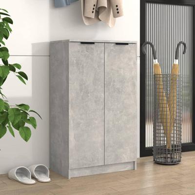 Schoenenkast 59x35x100,5 cm bewerkt hout betongrijs