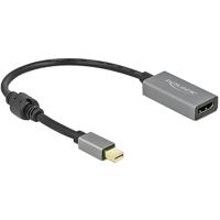 Delock 66570 DisplayPort / HDMI Adapter [1x Mini-DisplayPort stekker - 1x HDMI-bus] Zwart, Grijs 0.20 m - thumbnail