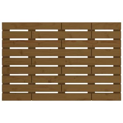 Hoofdbord wandmontage 96x3x63 cm massief grenenhout honingbruin