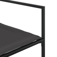 15-delige Tuinset met kussens textileen zwart - thumbnail