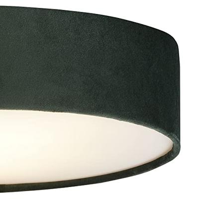 Searchlight PlafondlampDrum Pleat 50cm groen velvet - 23298-3GR