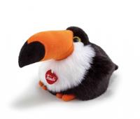 Trudi pluchen knuffeltoekan 26 cm zwart/oranje - thumbnail