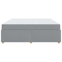 Bedframe met matras Anders Lichtgrijs 200 x 200 cm Stof - thumbnail