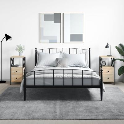 Nachtkastjes 2 st 34x35,5x70 cm sonoma eikenkleurig Nachtkastjes 2 st 34x35,5x70 cm sonoma eikenkleurig