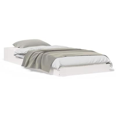 Bedframe Wit 80 x 220 cm Massief grenenhout