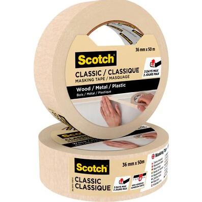 Afplaktape scotch classic 36mmx50m beige Afplaktape scotch classic 36mmx50m beige