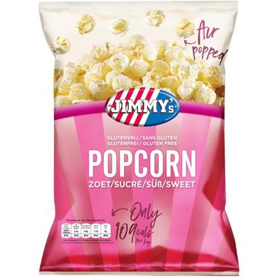 Jimmy&apos;s Popcorn, zoet, zak van 27 g