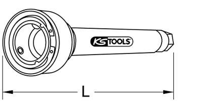 KS Tools 150.1600 Speciale axiale scharniersleutel, 420 mm