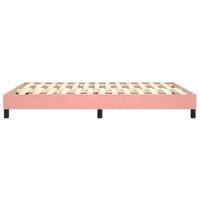 Boxspring bed fluweel roze 140x200 cm - thumbnail