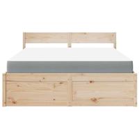 Bed met lades en matras massief grenenhout 160x200 cm - thumbnail