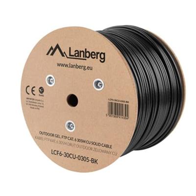 Stevige FTP-netwerkkabel Cat6 Lanberg LCF6-30CU-0305-BK 305 m Zwart
