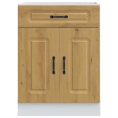 Keuken onderkast Kalmar bewerkt hout artisanaal eikenkleur