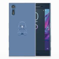 Sony Xperia XZs | XZ Telefoonhoesje met Naam Baby Rhino - thumbnail
