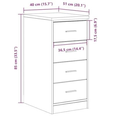 Garagekast 40x51x85 cm massief grenenhout grijs sonoma Garagekast 40x51x85 cm massief grenenhout grijs sonoma