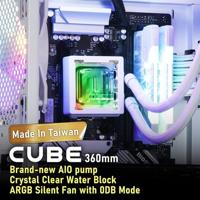 BITFENIX Cube AIO 360 (Wit) - Waterkoeling AIO - 3x120mm - thumbnail