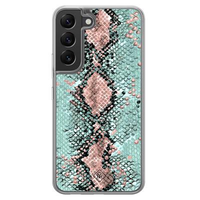 Samsung Galaxy S22 hybride hoesje - Snake pastel Samsung Galaxy S22 hybride hoesje - Snake pastel