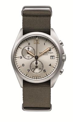 Horlogeband Hamilton H76552955 / H694765110 Textiel Taupe 22mm Horlogeband Hamilton H76552955 / H694765110 Textiel Taupe 22mm