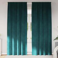 VidaXL Verduisterende gordijnen 2 pcs donkergroen 140 x 260 cm fluweel - thumbnail