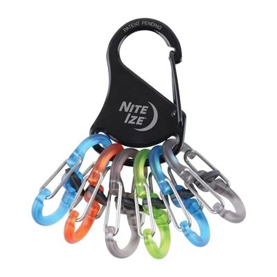 NITE Ize KLKP-01-R3 Sleutelkarabijn Zwart, Turquoise, Oranje, Grijs, Groen 1 stuk(s) - thumbnail