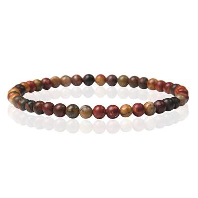 Memphis Natuursteen Armband - 4mm Flower Agate