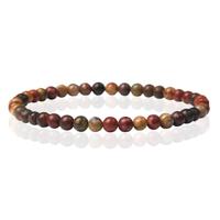 Memphis Natuursteen Armband - 4mm Flower Agate - thumbnail