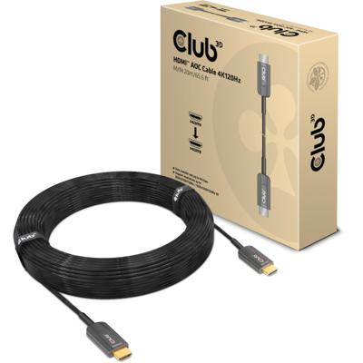 CLUB3D HIGH SPEED HDMI AOC CABLE 8K60HZ 20M M/M HDMI kabel HDMI Type A (Standaard) Zwart