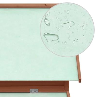 VidaXL Kippenhok 150x96x110 cm massief vurenhout mokkakleurig en wit