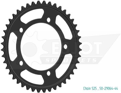 ESJOT Chain wheel 525 47z steel black