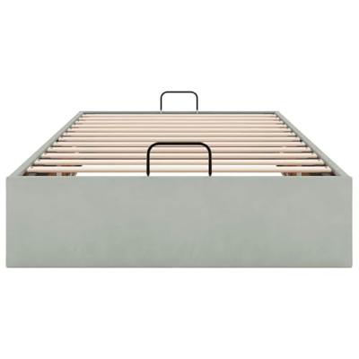 Bedframe zonder matras 90x200 cm fluweel lichtgrijs