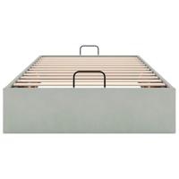 Bedframe zonder matras 90x200 cm fluweel lichtgrijs - thumbnail