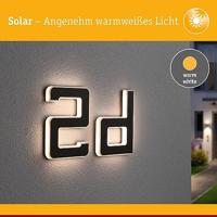 Paulmann 94653 Solar Hausnummer d Huisnummerlamp op zonne-energie Warmwit Zwart - thumbnail