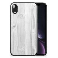 Apple iPhone XR Houten Print Telefoonhoesje White Wood - thumbnail