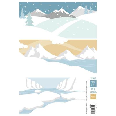 Marianne Design • knipvel eline's achtergronden sneeuw & ijs