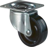 BS Rollen Zwenkwiel | wiel-d. 30 mm draagvermogen 20 kg | met schroefplaat | kunststof zwart | 1 stuk - F25.030 F25.030 - thumbnail