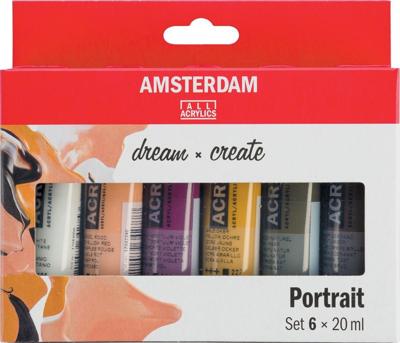 Bruynzeel Amsterdam standard series acrylverf portret set 20ml, 6dlg.
