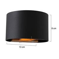 Steinhauer Ronde zwarte wandspotMuro up en down - 3364ZW - thumbnail