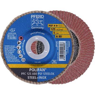PFERD TOOLS 67748125 PFC 125 A 80 PSF STEELOX Lamellenschijf Diameter 125 mm Boordiameter 22.23 mm Korrelgrootte (num) 80 RVS, Staal 10 stuk(s)
