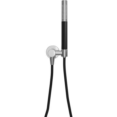 Wiesbaden UniMatch - Handdoucheset met Staafhanddouche - 1 stand - Doucheslang en Wandaansluitbocht - Chroom/Mat Zwart