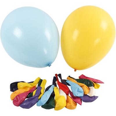 Creativ Company Ballonnen, d 43 cm, diverse kleuren, 50 stuk/ 1 doos