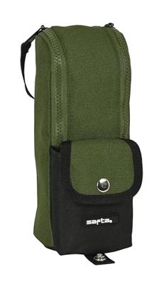 Schoolpennenzak Safta Dark forest Zwart Groen 6 x 21 x 6 cm