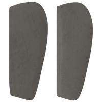 Boxspring met matras fluweel donkergrijs 90x220 cm - thumbnail