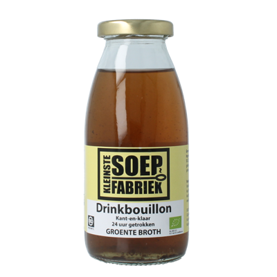 Kleinstesoepfabriek Drinkbouillon groente bio 245 Milliliter Kleinstesoepfabriek Drinkbouillon groente bio 245 Milliliter