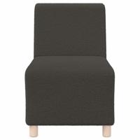 Fauteuil 55 cm gekrulde wolachtige stof donkergrijs - thumbnail