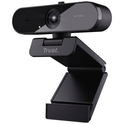 Trust TW-200 ECO Full HD-webcam 1920 x 1080 Pixel Standvoet, Klemhouder Trust TW-200 ECO Full HD-webcam 1920 x 1080 Pixel Standvoet, Klemhouder