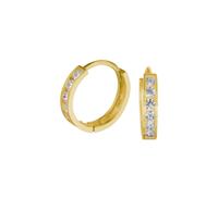 TFT Klapoorringen Zirkonia Geelgoud Glanzend - thumbnail