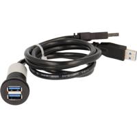 Schlegel RRJ_2USB3_SW_150 2x USB 3.0-bus A - 2x USB 3.0-stekker A 1 stuk(s) - thumbnail