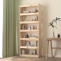 Boekenkast/kamerscherm 80x30x199,5 cm massief grenenhout - thumbnail