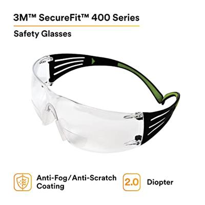 3M SecureFit SF420AF Veiligheidsbril Met anti-condens coating, Met anti-kras coating Groen, Zwart EN 166 DIN 166